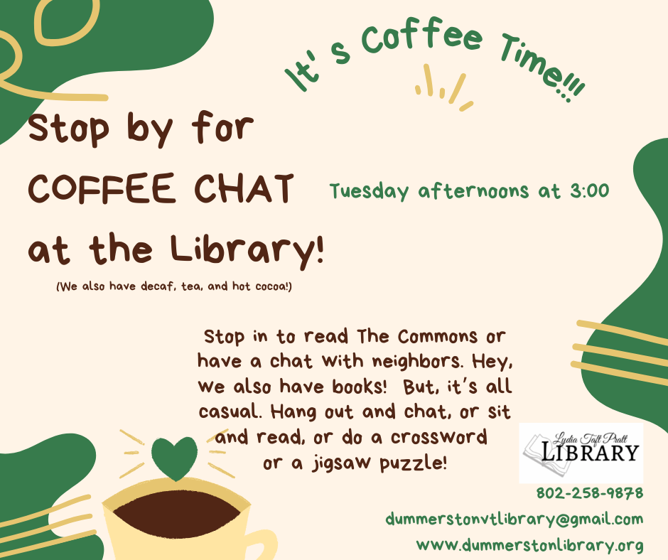 coffee chat lydia taft pratt library