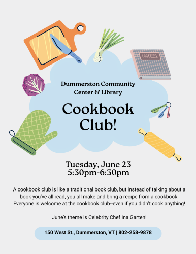 dummerston library cookbook club